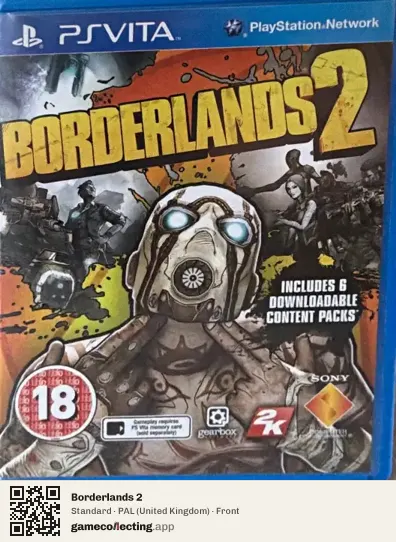Borderlands 2 PlayStation Vita, United Kingdom box front