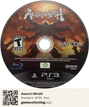 Asura's Wrath PlayStation 3, NTSC disc