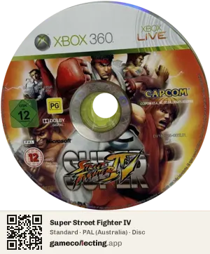 Super Street Fighter IV Xbox 360, PAL disc