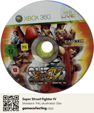 Super Street Fighter IV Xbox 360, PAL disc