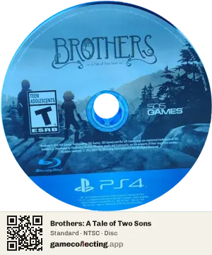 Brothers: A Tale of Two Sons PlayStation 4, NTSC disc