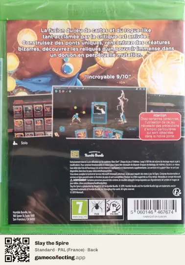 Slay the Spire Xbox One, France box back