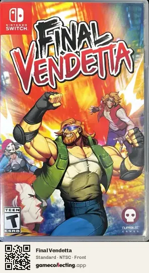 Final Vendetta Nintendo Switch, NTSC box front