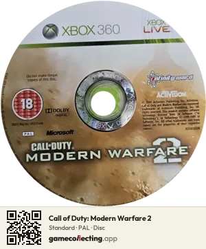 Call of Duty: Modern Warfare 2 Xbox 360, PAL disc