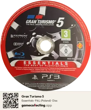 Gran Turismo 5 PlayStation 3, PAL disc