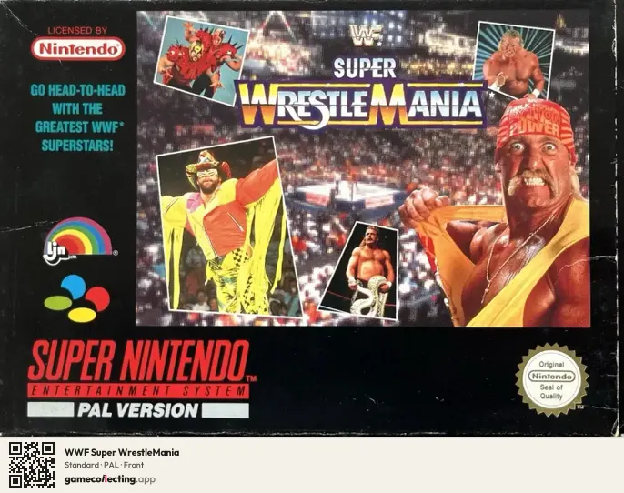WWF Super WrestleMania Super Nintendo Entertainment System, PAL box front