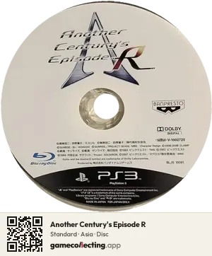 Another Century's Episode R PlayStation 3, Asia disc