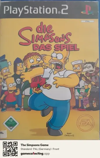 The Simpsons Game PlayStation 2, Germany box front