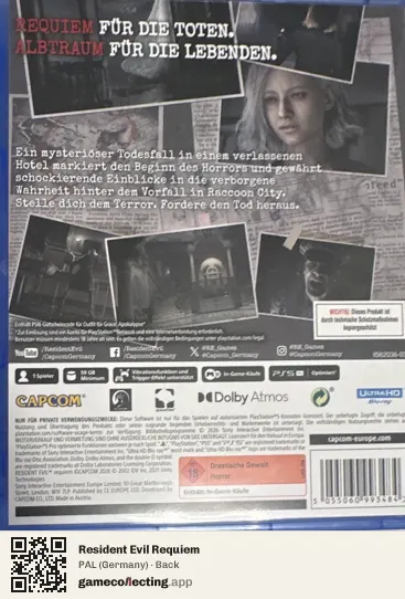 Resident Evil Requiem PlayStation 5, Germany box back