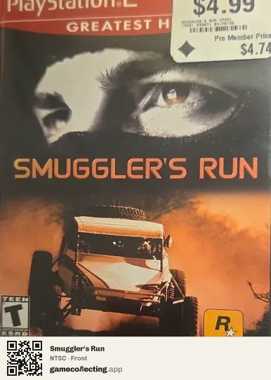 Smuggler's Run PlayStation 2, NTSC box front