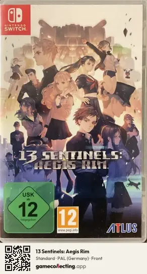 13 Sentinels: Aegis Rim Nintendo Switch, Germany box front
