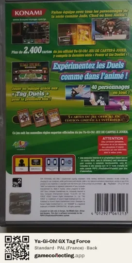 Yu-Gi-Oh! GX Tag Force PlayStation Portable, France box back