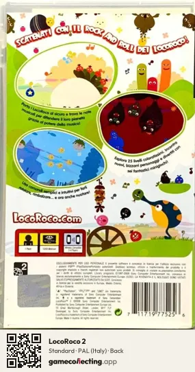 LocoRoco 2 PlayStation Portable, Italy box back