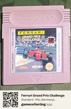 Ferrari Grand Prix Challenge Game Boy, PAL cartridge label