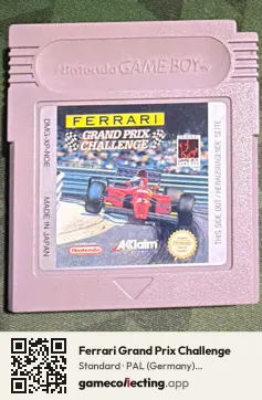 Ferrari Grand Prix Challenge Game Boy, PAL cartridge label