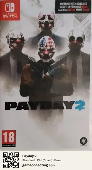 Payday 2 Nintendo Switch, Spain box front