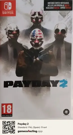 Payday 2 Nintendo Switch, Spain box front