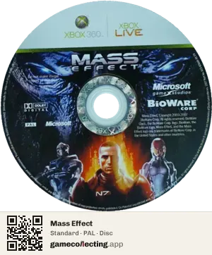Mass Effect Xbox 360, PAL disc