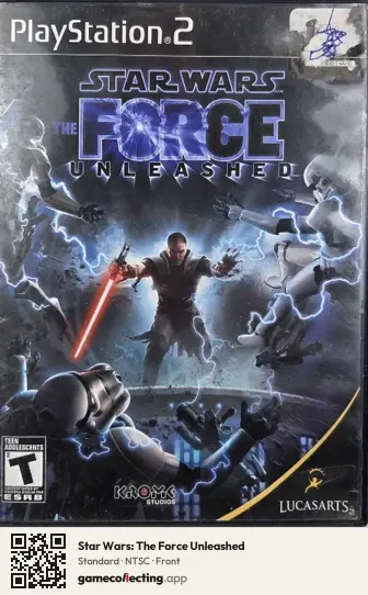 Star Wars: The Force Unleashed PlayStation 2, NTSC box front