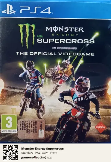 Monster Energy Supercross PlayStation 4, Italy box front