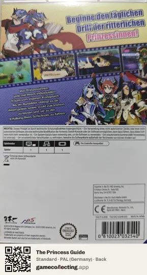 The Princess Guide Nintendo Switch, Germany box back