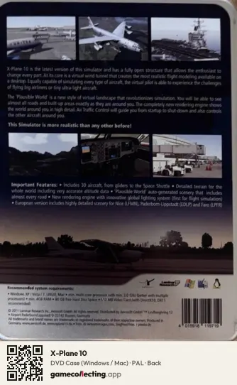 X-Plane 10 Computer, PAL box back