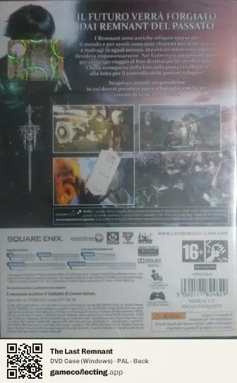 The Last Remnant Computer, PAL box back