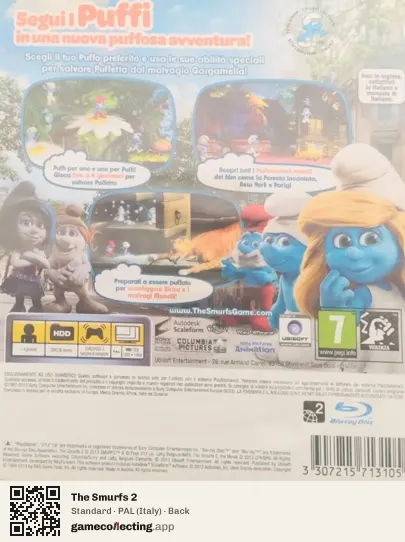 The Smurfs 2 PlayStation 3, Italy box back