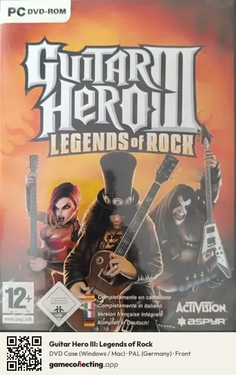 Guitar Hero III: Legends of Rock Computer, Germany box front
