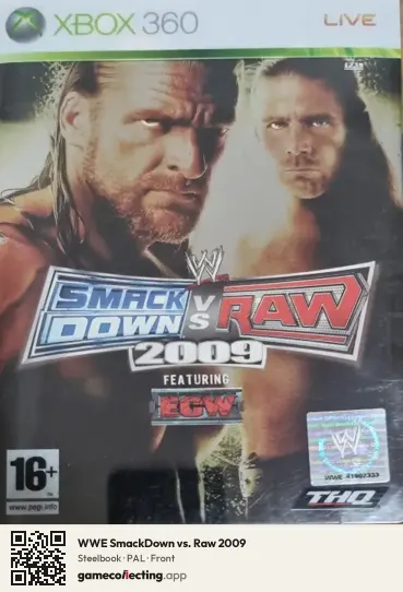 WWE SmackDown vs. Raw 2009 Xbox 360, PAL box front