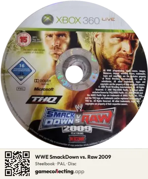 WWE SmackDown vs. Raw 2009 Xbox 360, PAL disc