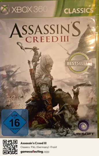 Assassin's Creed III Xbox 360, Germany box front