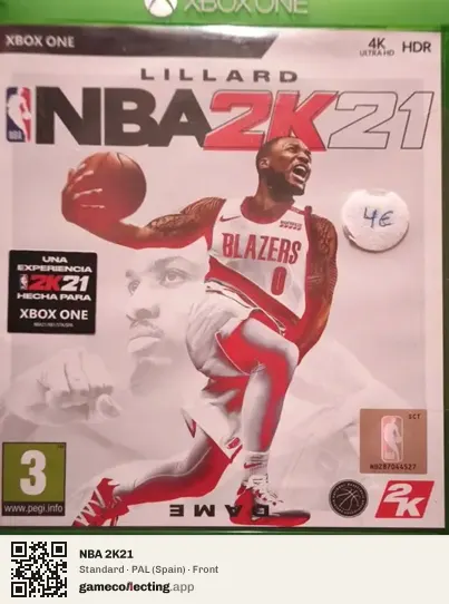 NBA 2K21 Xbox One, Spain box front