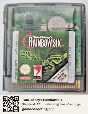 Tom Clancy's Rainbow Six Game Boy Color, PAL cartridge label