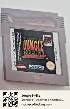 Jungle Strike Game Boy, PAL cartridge label
