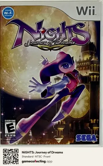 NiGHTS: Journey of Dreams Nintendo Wii, NTSC box front