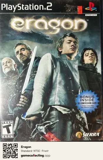 Eragon PlayStation 2, NTSC box front
