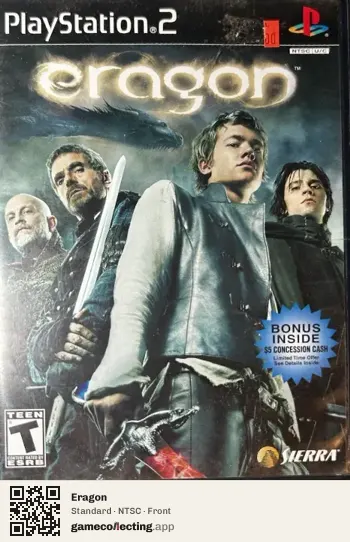 Eragon PlayStation 2, NTSC box front