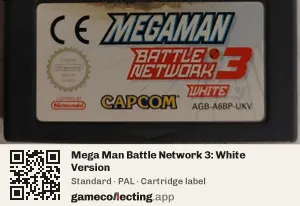 Mega Man Battle Network 3: White Version Game Boy Advance, PAL cartridge label