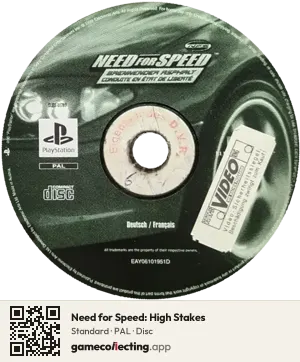 Need for Speed: High Stakes PlayStation, PAL disc
