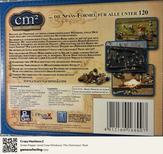 Crazy Machines 2 Computer, Germany box back