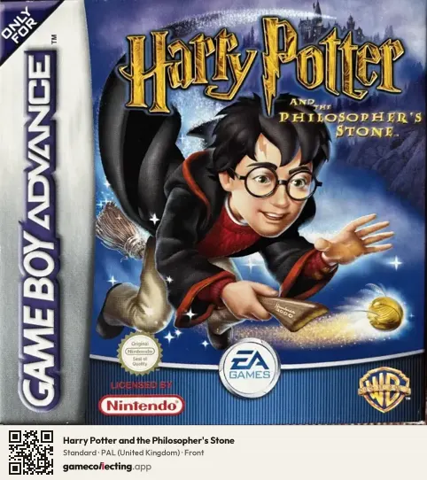 Harry Potter and the Philosopher's Stone Game Boy Advance, United Kingdom box front