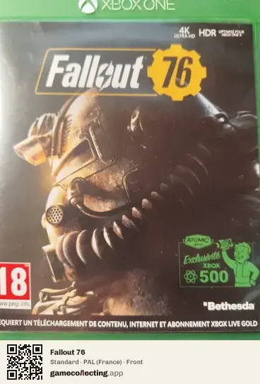 Fallout 76 Xbox One, France box front