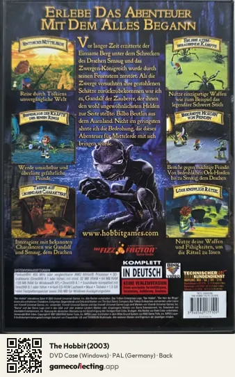 The Hobbit (2003) Computer, Germany box back