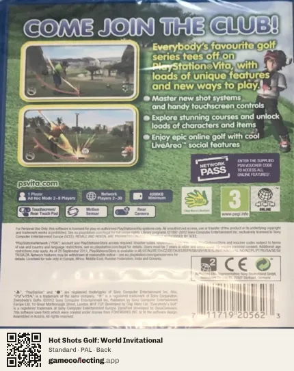 Hot Shots Golf: World Invitational PlayStation Vita, PAL box back