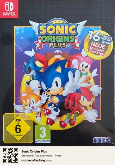 Sonic Origins Plus Nintendo Switch, Germany box front