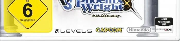 Professor Layton vs. Phoenix Wright: Ace Attorney, the USK square on its front