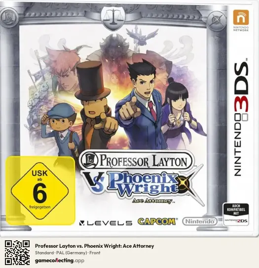 Professor Layton vs. Phoenix Wright: Ace Attorney Nintendo 3DS, Germany box front