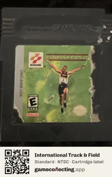 International Track & Field Game Boy Color, NTSC cartridge label