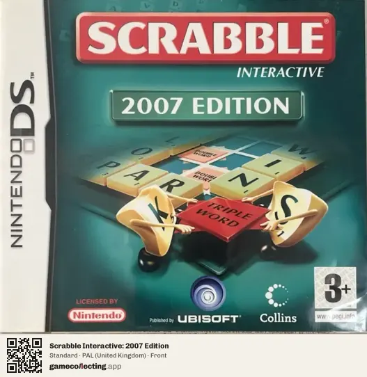 Scrabble Interactive: 2007 Edition Nintendo DS, United Kingdom box front